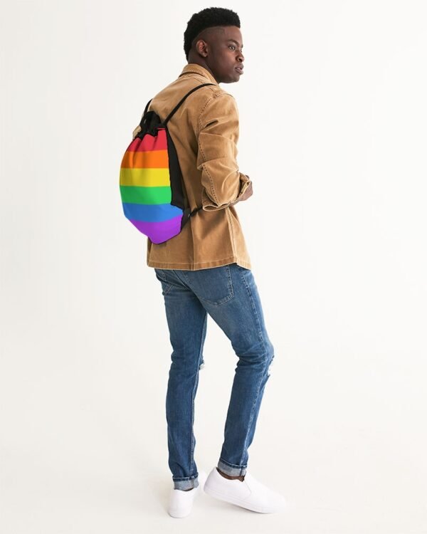 LGBTQ+ Pride Flag Canvas Draw String Bag