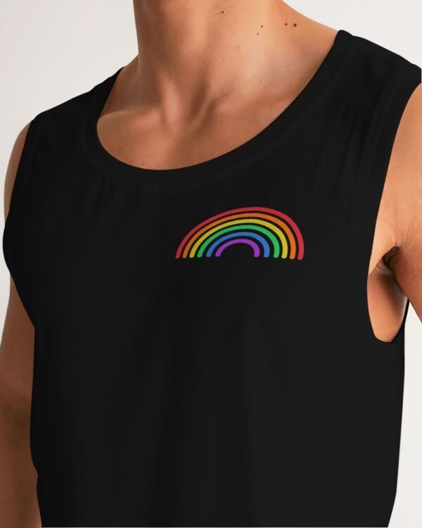 LGBTQ+ Rainbow – Black – Men’s Sport Tank