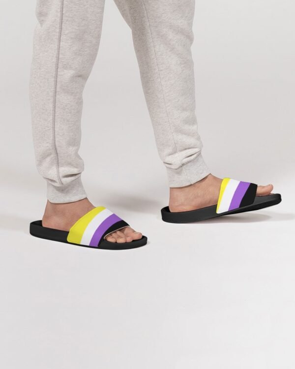 Non Binary Flag Men’s Shoe Size Slide Sandals