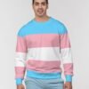 Transgender Flag Men’s Classic French Terry Crewneck Pullover