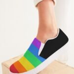 LGBT Rainbow Stripes Women’s Slip-On Canvas Shoe