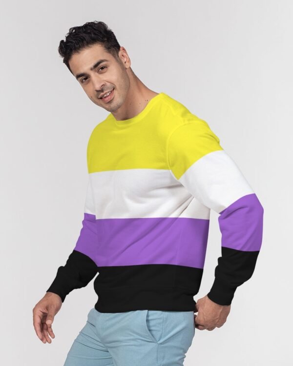 Non Binary Flag Classic French Terry Crewneck Pullover