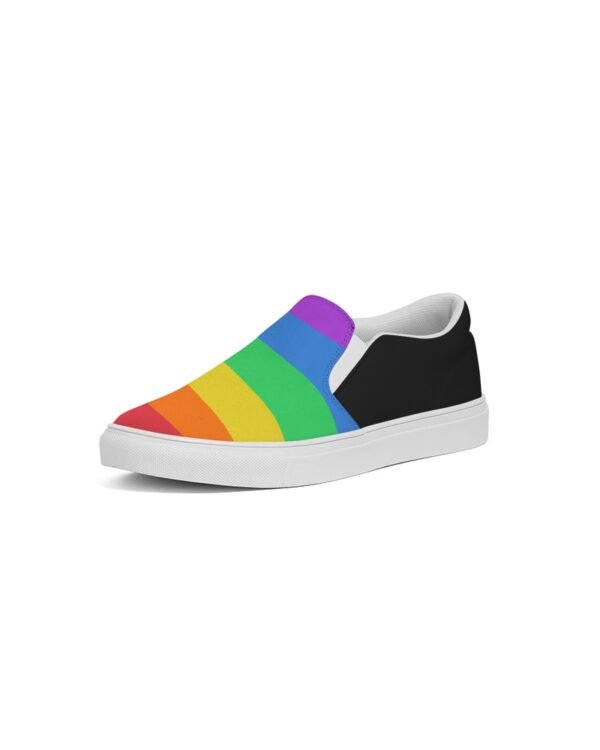 LGBT Rainbow Stripes Men Slip-On Canvas Shoe