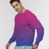 Bisexual Ombré Men’s Classic French Terry Crewneck Pullover