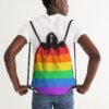 LGBTQ+ Pride Flag Canvas Draw String Bag