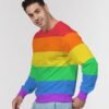 LGBTQ+ Flag Men’s Classic French Terry Crewneck Pullover