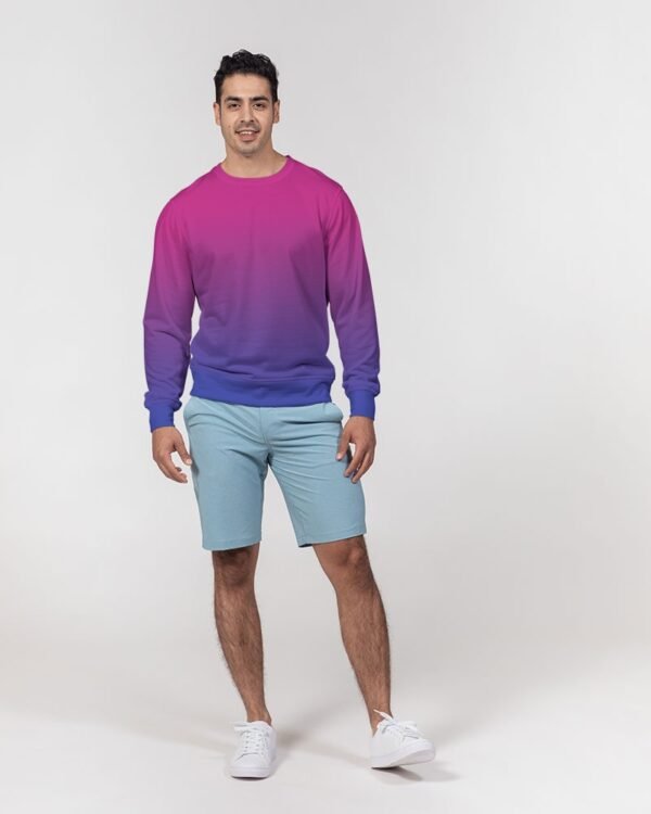 Bisexual Ombré Men’s Classic French Terry Crewneck Pullover