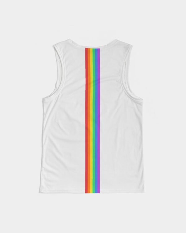 LGBTQ+ Rainbow – White – Men’s Sport Tank