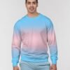 Transgender Ombré Men’s Classic French Terry Crewneck Pullover