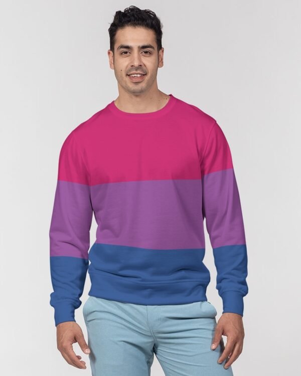 Bisexual Flag Men’s Classic French Terry Crewneck Pullover