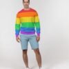 LGBTQ+ Flag Men’s Classic French Terry Crewneck Pullover