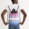 Bigender Pride Flag Canvas Draw String Bag