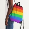 LGBTQ+ Pride Flag Canvas Draw String Bag