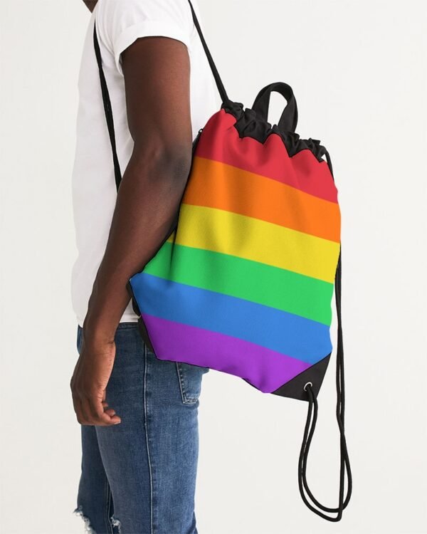 LGBTQ+ Pride Flag Canvas Draw String Bag