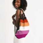 Lesbian Pride Flag Canvas Draw String Bag