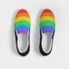 LGBT Rainbow Stripes Women’s Slip-On Canvas Shoe