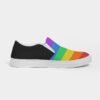 LGBT Rainbow Stripes Women’s Slip-On Canvas Shoe