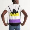 Non Binary Pride Flag Canvas Draw String Bag