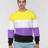 Non Binary Flag Classic French Terry Crewneck Pullover