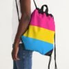 Pansexual Pride Flag Canvas Draw String Bag