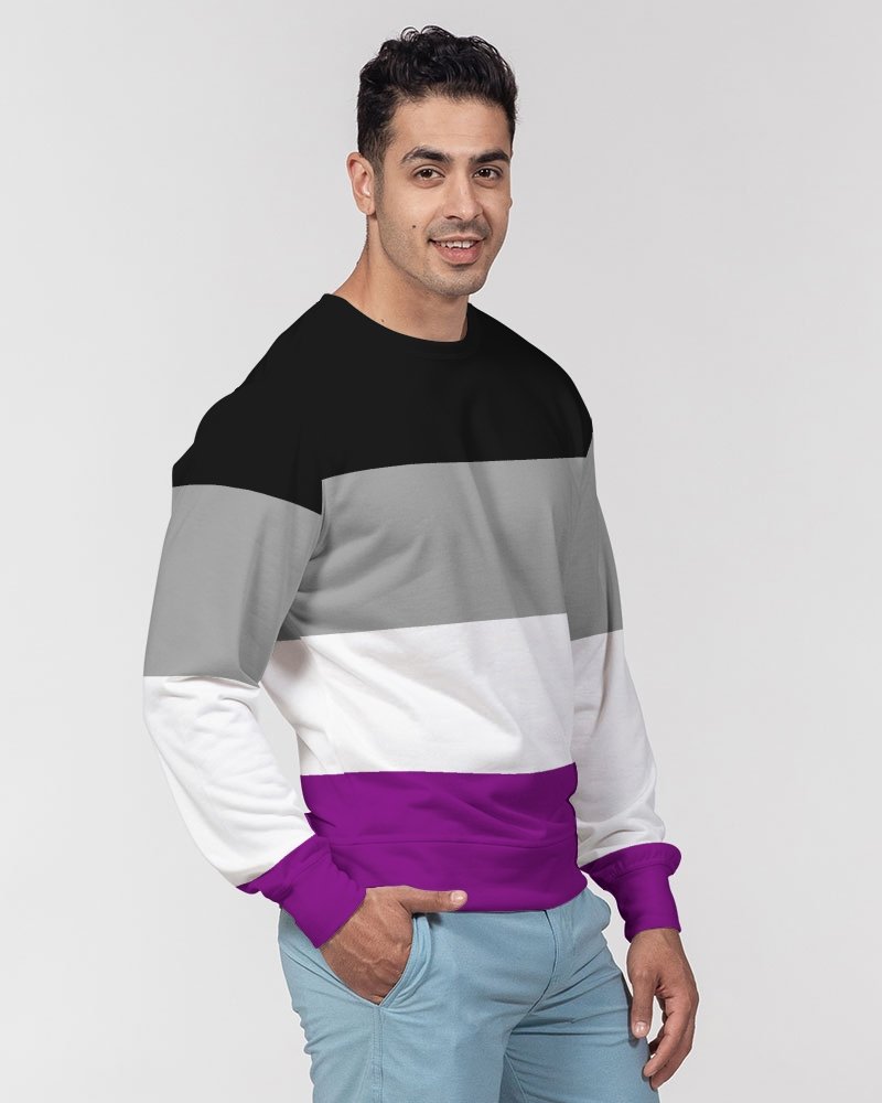 Asexual Flag Men’s Classic French Terry Crewneck Pullover