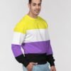 Non Binary Flag Classic French Terry Crewneck Pullover