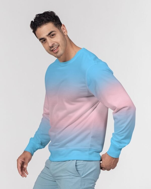 Transgender Ombré Men’s Classic French Terry Crewneck Pullover
