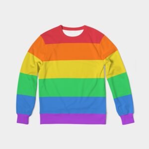 LGBTQ+ Flag Men’s Classic French Terry Crewneck Pullover