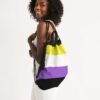 Non Binary Pride Flag Canvas Draw String Bag