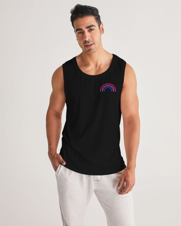 Bisexual Rainbow – Black – Men’s Sport Tank