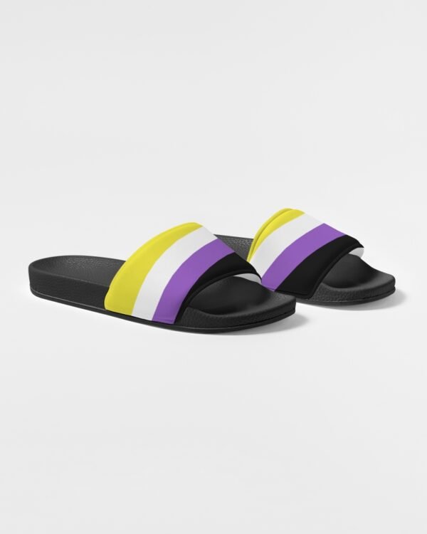 Non Binary Flag Men’s Shoe Size Slide Sandals