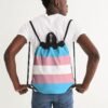 Transgender Pride Flag Canvas Draw String Bag