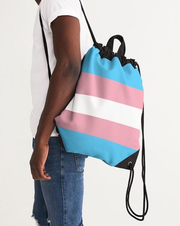 Transgender Pride Flag Canvas Draw String Bag